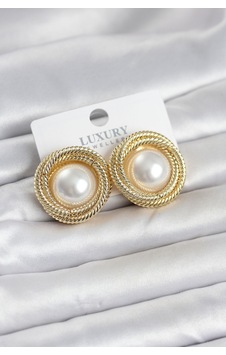 Pirinç Gold Renk Sarmal Model İncili Kadın Küpe Çok Renkli 61996926 Pirinç Gold Renk Sarmal Model İncili Kadın Küpe Çok Renkli 61996926