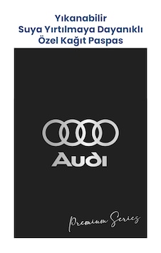 Suya Dayanıklı Yıkanabilir Audi Oto Paspas Kağıdı Siyah 50 Adet Suya Dayanıklı Yıkanabilir Audi Oto Paspas Kağıdı Siyah 50 Adet
