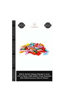 100'lü Renkli Ahşap Mandal 2.5cm 12'li Paket-1200 Adet Proje Süsleme Oda Dekorasyonu Hatıra Köşesi 100'lü Renkli Ahşap Mandal 2.5cm 12'li Paket-1200 Adet Proje Süsleme Oda Dekorasyonu Hatıra Köşesi