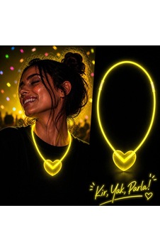 Neon Işıklı Fosforlu Parti Kolyesi Sarı Renk Neon Işıklı Fosforlu Parti Kolyesi Sarı Renk