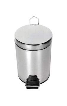 Omnisoft PLX3700-312 Pedallı Paslanmaz Çöp Kovası 12 L Krom