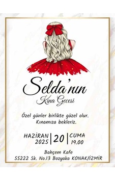 Kına Davetiye - Kına Davetiyesi - Davetiye 100 Adet M9