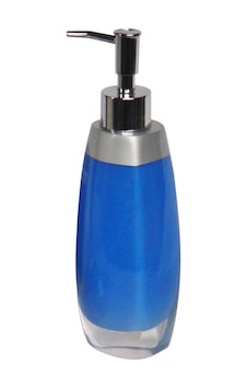 Sıvı Sabunluk Gri Mavi Model Poliresin 6x5x22cm Çok Renkli