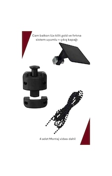 Gold/fırtına Sistem Uyumlu Lüks Cam Balkon Kilidi Gold/fırtına Sistem Uyumlu Lüks Cam Balkon Kilidi