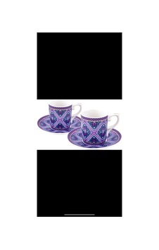 Emsan Violet 6 Lı Porselen Kahve Fincanı 90 Ml Mor