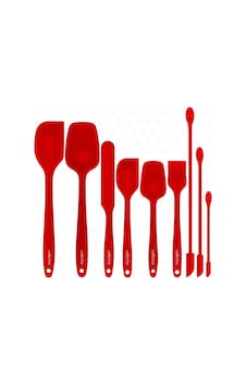 Valletta Drongo Kavanoz Sıyırıcılı Silikon Spatula Seti 9 Parça Kırmızı Valletta Drongo Kavanoz Sıyırıcılı Silikon Spatula Seti 9 Parça Kırmızı