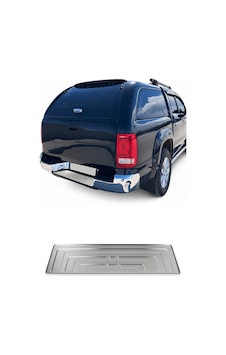 Vw Amarok I 2010-2020 Uyumlu Krom Arka Tampon Eşiği Paslanmaz Çelik Taşlı Mat