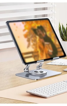 Tablet Standı Tüm Modeller Için 360 Derece Dönen Alüminyum Masaüstü Tablet Telefon Tutucu Tablet Standı Tüm Modeller Için 360 Derece Dönen Alüminyum Masaüstü Tablet Telefon Tutucu