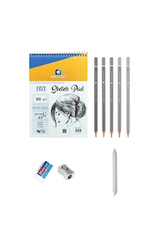A5 Eskiz Defterli Dereceli Kalem Çizim Seti Pastel Dağıtıcı A5 Eskiz Defterli Dereceli Kalem Çizim Seti Pastel Dağıtıcı