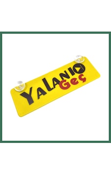 En-cag Yalanı Geç Yazılı Sarı Dekor Plaka Vantuzlu Cam Süsü 22x7.5cm Bss En-cag Yalanı Geç Yazılı Sarı Dekor Plaka Vantuzlu Cam Süsü 22x7.5cm Bss