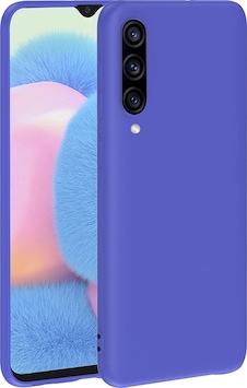 Samsung Uyumlu Galaxy A30s Kılıf Zore Premier Silikon Kapak Saks Mavi