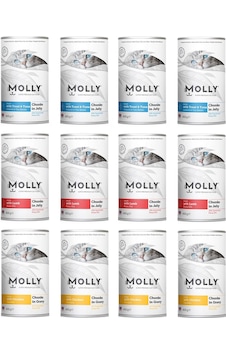 Molly 3 Çeşit Karma Kedi Konservesi 400 G X 12 Adet Molly 3 Çeşit Karma Kedi Konservesi 400 G X 12 Adet