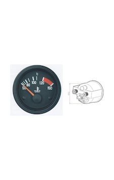 Isı Hararet Göstergesi 24v Ø 52mm 50/150 C Derece 113341a Ölçüsan Isı Hararet Göstergesi 24v Ø 52mm 50/150 C Derece 113341a Ölçüsan