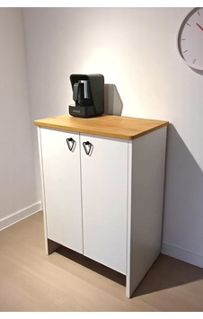 Çok Amaçlı Dolap Kahve Dolabı Kahve Köşesi Dolabı Beyaz - Safir Meşe - 640575106 Beyaz - Safir Meşe