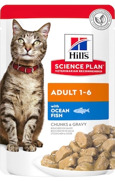 Hill's Chunks in Gravy Okyanus Balıklı Pouch Yetişkin Kedi Maması 85 G Hill's Chunks in Gravy Okyanus Balıklı Pouch Yetişkin Kedi Maması 85 G