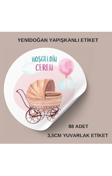 Yenidoğan Yuvarlak Yapışkanlı Etiket 3,5x3,5 Cm 88 Adet -arl Etiket Tasarım Beyaz Yenidoğan Yuvarlak Yapışkanlı Etiket 3,5x3,5 Cm 88 Adet -arl Etiket Tasarım Beyaz