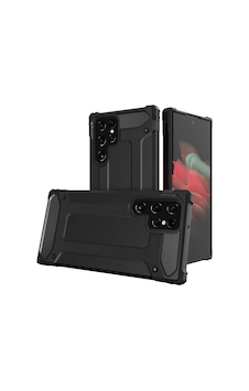 Kilifone - Samsung Uyumlu Galaxy S22 Ultra - Kılıf Çift Katman Zırh Tank Crash Military Kapak - Siyah Kilifone - Samsung Uyumlu Galaxy S22 Ultra - Kılıf Çift Katman Zırh Tank Crash Military Kapak - Siyah