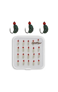Portfish Kurtcuk Silikon Yem 20 Li Paket Renk: Koyu Yeşil Portfish Kurtcuk Silikon Yem 20 Li Paket Renk: Koyu Yeşil