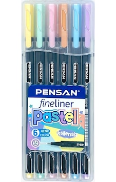 Pensan Fineliner 6 Lı Pastel Pvc Kutu 6200 Pensan Fineliner 6 Lı Pastel Pvc Kutu 6200