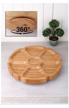 7 Bölmeli 25 Cm Dönerli Bambu Sunum Royaleks-bls Ds7-2525 Ahşap 7 Bölmeli 25 Cm Dönerli Bambu Sunum Royaleks-bls Ds7-2525 Ahşap
