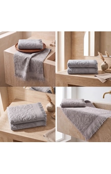Botti Home %100 Pamuk Jakarlı 2 Li El Ve Yüz Havlusu Seti 50 X 90 Cm Çeyizlik Saçaklı Havlu Gri Botti Home %100 Pamuk Jakarlı 2 Li El Ve Yüz Havlusu Seti 50 X 90 Cm Çeyizlik Saçaklı Havlu Gri