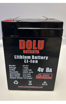 4 Volt 8 Amper Lithium Akü