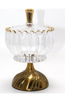 Metal Ayaklı Kristal Cam Şekerlik Gold Detaylı Sunumluk Alk4871 . Metal Ayaklı Kristal Cam Şekerlik Gold Detaylı Sunumluk Alk4871 .