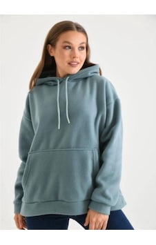 Lovie Moda Kadın Kapşonlu Sweatshirt Haki Lovie Moda Kadın Kapşonlu Sweatshirt Haki