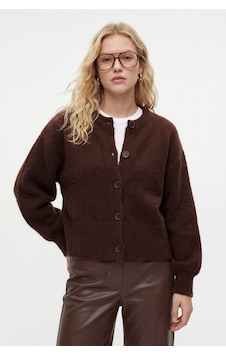 Ritnice Kadın New Keep Yan Yırtmaçlı Yumuşak Dokulu Koyu Kahverengi Basic Triko Hırka Ritnice Kadın New Keep Yan Yırtmaçlı Yumuşak Dokulu Koyu Kahverengi Basic Triko Hırka