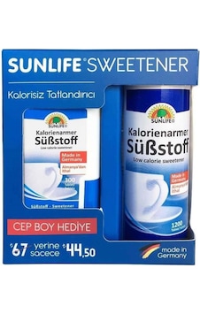 Sunlife Sweetener Tatlandırıcı 1200 Adet + 300 Tablet Sunlife Sweetener Tatlandırıcı 1200 Adet + 300 Tablet