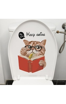 River World Klozetler İçin Etiket Keep Going Kedi River World Klozetler İçin Etiket Keep Going Kedi