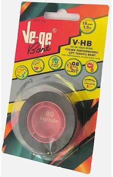 Vege 18mmx1,5m V-hb Çift Taraflı Bant 80 Kg Rulo Vege 18mmx1,5m V-hb Çift Taraflı Bant 80 Kg Rulo