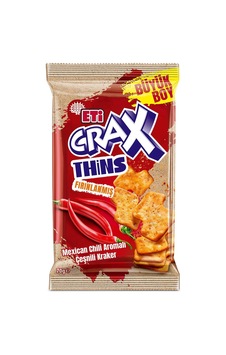 Crax Thins Mexican Chili Aromalı Çeşnili Kraker 70 G Diğer Crax Thins Mexican Chili Aromalı Çeşnili Kraker 70 G Diğer