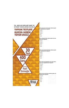 Kur'an-ı Kerim Tefsir Usulü-İHL.Meslek Dersleri DHBT ve Diyanet Sınavlarına Hazırlık Yaprak Testleri- Kitap Dünyası