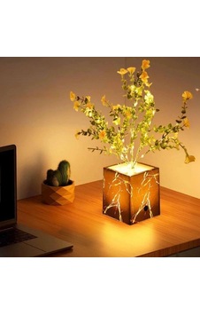 Siyah Saksılı Led Yapay Çiçek 6998 Siyah Saksılı Led Yapay Çiçek 6998
