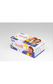 Soly 3 Katlı Çocuk Maskesi 50 Adet Soly 3 Katlı Çocuk Maskesi 50 Adet