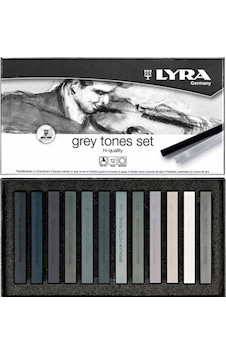 Lyra Soft Pastel Gri Tonlar - High Quality 12 Li Toz Pastel Renksiz Lyra Soft Pastel Gri Tonlar - High Quality 12 Li Toz Pastel Renksiz