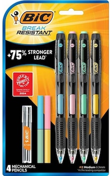 BIC Break Resistant Mekanik Uçlu Versatil Kalem Seti 0.7 mm 4 Kalem + 6 Uç + 4 Silgi BIC Break Resistant Mekanik Uçlu Versatil Kalem Seti 0.7 mm 4 Kalem + 6 Uç + 4 Silgi