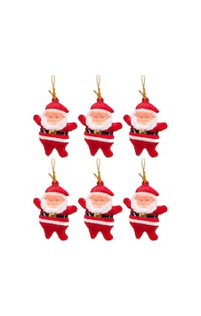 Waldern Yılbaşı Çam Ağacı Süsü Noel Baba 6'lı Waldern Yılbaşı Çam Ağacı Süsü Noel Baba 6'lı