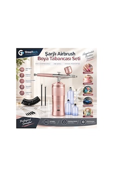 Şarjlı Airbrush Boya Tabancası Seti Kompresörlü Tırnak Sanatı, Hobi Boyama, Pasta Süs, Nemlendirici Sprey - 929905823 Şarjlı Airbrush Boya Tabancası Seti Kompresörlü Tırnak Sanatı, Hobi Boyama, Pasta Süs, Nemlendirici Sprey - 929905823