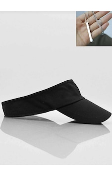 Shopiolog 2'li Kombin Unisex Uv Koruyucu Vizör Kasket Siperlik Tenis Siyah