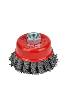 Çanak Fırça 65mm Burmalı Gri Telli M14 Vidalı Era10048 Eratool Çanak Fırça 65mm Burmalı Gri Telli M14 Vidalı Era10048 Eratool