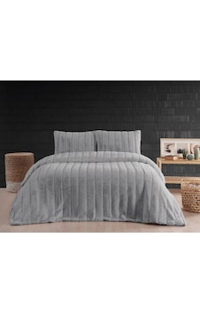Luxe Battaniye Yatak Örtüsü Seti Stripe Silver - Luxe Battaniye Yatak Örtüsü Seti Stripe Silver -