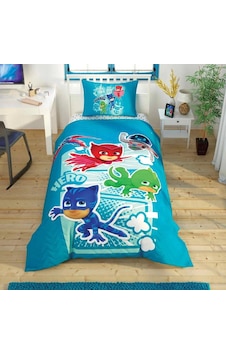 Taç Lisanslı Kapitoneli Nevresim Takımı Pj Masks Hero Tek Kişilik