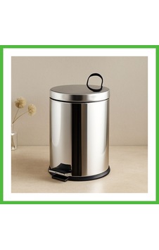 Vaveni Pedallı Çöp Kovası 12l Krom Metal - 24.5 X 35.5 Cm Arz Vaveni Pedallı Çöp Kovası 12l Krom Metal - 24.5 X 35.5 Cm Arz