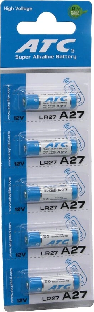 Atc Super Alkaline Battery A27 - 27a Lr27 Araç - Oto Kumanda Pili 12v 5li Kart Atc Super Alkaline Battery A27 - 27a Lr27 Araç - Oto Kumanda Pili 12v 5li Kart