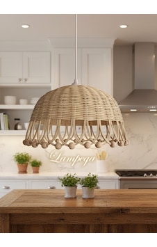 Lampega Rattan Bambu Hasır Avize Eskitme Lampega Rattan Bambu Hasır Avize Eskitme