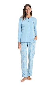 Over Sleep By Poleren Over Sleep 3314 Kadın Büyük Beden Önden Düğmeli Modal Yazlık Takım L-xl-2xl-3xl Mavi Over Sleep By Poleren Over Sleep 3314 Kadın Büyük Beden Önden Düğmeli Modal Yazlık Takım L-xl-2xl-3xl Mavi