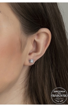 Union Swarovski Zirconia Kadın Tektaş Gümüş Küpe Union Swarovski Zirconia Kadın Tektaş Gümüş Küpe