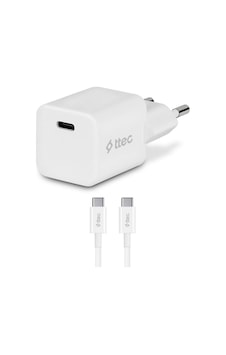 Ttec Smartcharger 20W PD Seyahat Hızlı Şarj Aleti + USB-C - USB-C - Type-C 3A Kablo Beyaz Ttec Smartcharger 20W PD Seyahat Hızlı Şarj Aleti + USB-C - USB-C - Type-C 3A Kablo Beyaz